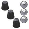 6Pcs Lampshade Lamp Shade Modern Simple Style Home Decoration Black for Small E14 Bulb