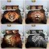 Animal Lion Pattern Duvet Cover Set 3D Printed Bedding Set Bedclothes For Bedroom Decor King Queen Twin Size Home Textile