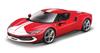 Bburago Ferrari 296 GTB Assetto Fiorano Мини-автомобиль, литой под давлением автомобиль, готовый продукт Ferrari 296 GTB Assetto Fiorano RD 1/18, красный/белый, 1/18 18-16017