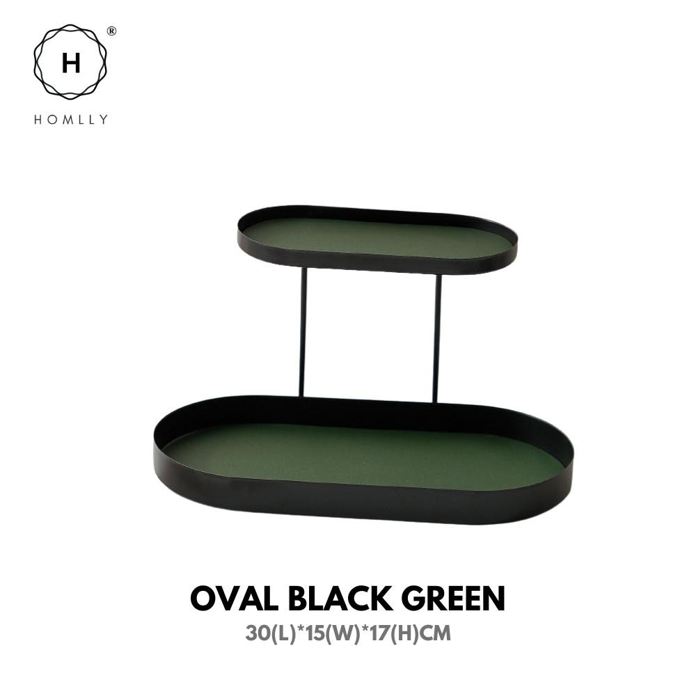 Homlly Lako Double Tier Desk Display Storage Tray Rack