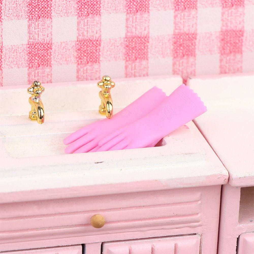 Аксессуары для кукол Кукольный домик Перчатки Масштаб 1/12 Миниатюрная пекарская перчатка Миниатюрные перчатки для уборки Универсальные