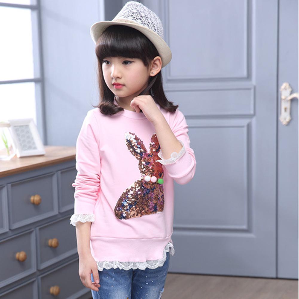 Детская блузка YUBAOBEI с принтом Кролик