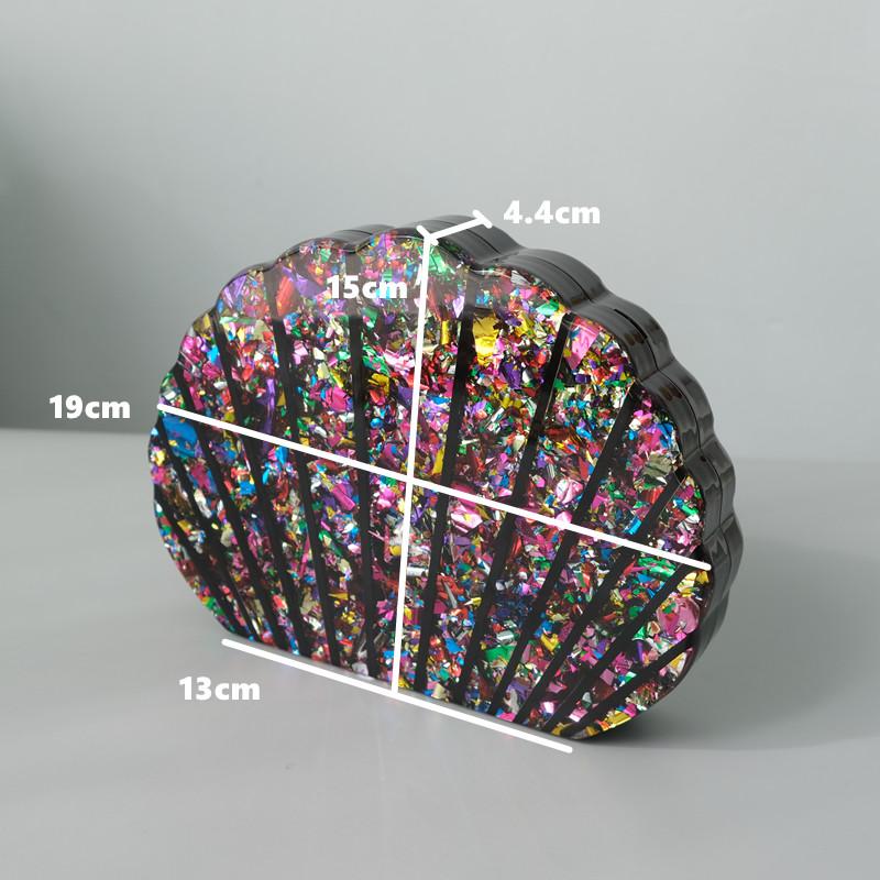 Новые модные сумки, модная женская сумка, красная акриловая сумка с блестками, роскошная свадебная вечерняя сумка, женский роскошный кошелек-клатч в форме ракушки