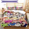 3pcs Custom Name Cartoon JoJo's Bizarre Adventure Bedding Set Duvet Cover Closure Includes 1 Duvet Cover & 2 Pillowcases for All Seasons Bedroom Decor