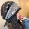 1 шт. Шапка-бини с закрученным краем в стиле Фэр-Айл для женской осени и зимы, ретро-ленивый стиль, теплая защита ушей, шапка-балаклава