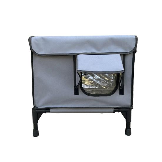 Отапливаемый домик для кошек, открытый, большой, защищенный от непогоды, зимний утепленный домик для кошек с дверью для побега, водонепроницаемый, теплый дом для диких бродячих кошек и кроликов