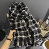 New Scarf Women's Winter Versatile Imitation Cashmere Plaid Scarf Thickened Warm Shawl Scarf