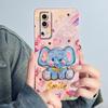 For Vivo Y72 5G Y52 5G Phone Case V2041 V2053 Funda Soft Silicone Sweet Painted Fashion Bumper Lovely Flower Printed Back Cover