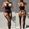 Trend Sexy Open Crotch Bodystockings Women Sexy Lingerie Sheer Fishnet Bodysuit Lace Underwear Erotic Outfits Crotchless Tights