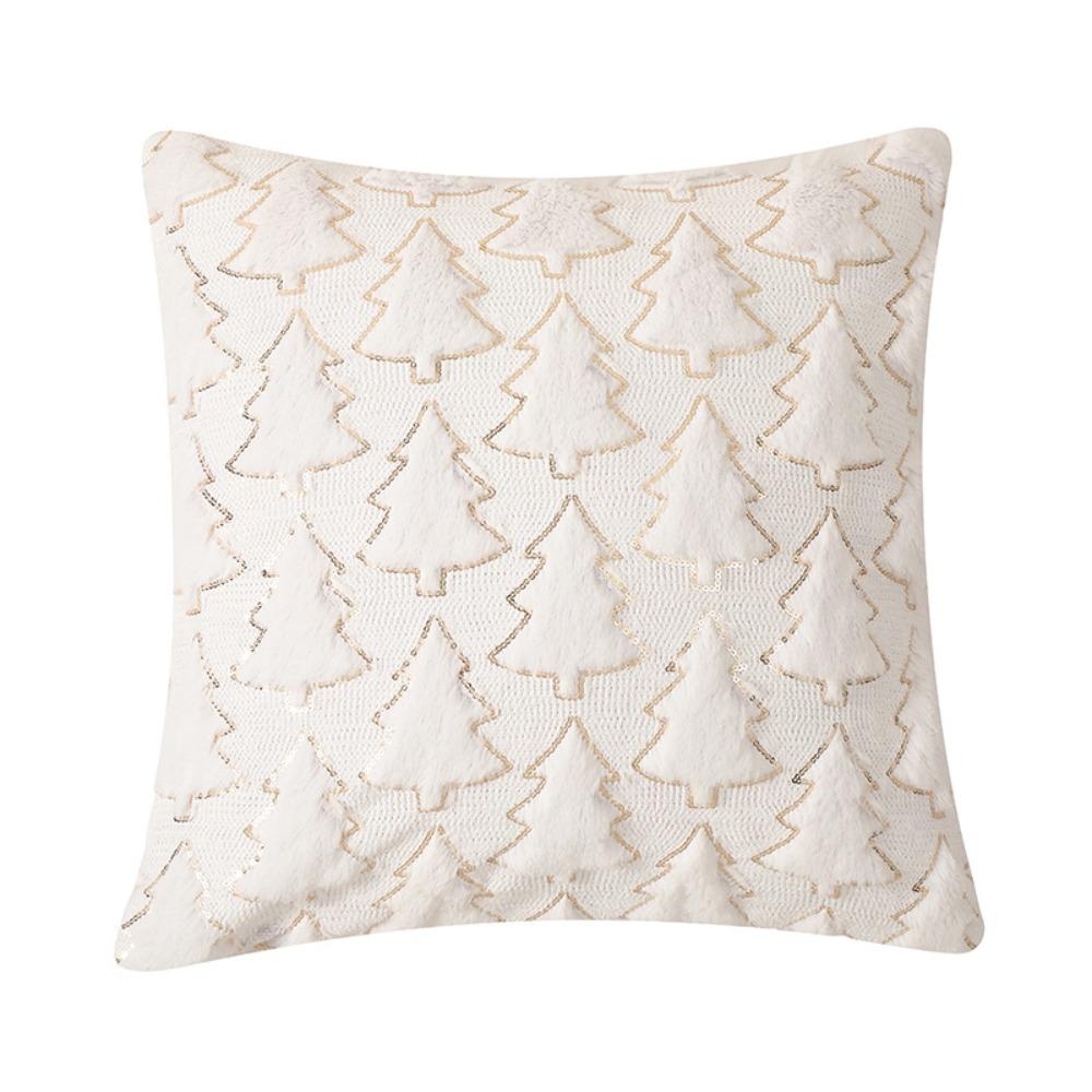 Green Throw Pillowcover INS Style Cushion Cover Christmas Plush Pillowcase Living Room/Office