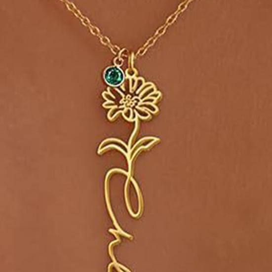 Ожерелье с цветком месяца рождения для женщин, ожерелье с подвеской в виде цветка, ожерелье с цветком месяца рождения, подарок на День матери, день рождения для мамы, сестры, лучшей подруги, ее