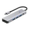 Адаптер-хаб с интерфейсами 5 в 1 TYPE-C+USB3.0*1+USB2.0*2+HDMI+PD100W для iPad