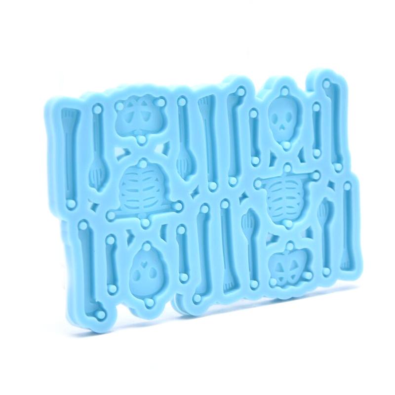 Silicone Skull Skeleton Pendant Mold Epoxy Resin Mould Diy Jewelry Making Tool