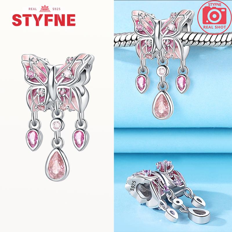 New Silver 925 Blue Dragonfly Butterfly Charms Beads Fit Bracelet for Women DIY Fine Jewelry Accessories Beads Gifts