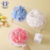 Large Cute Plain Color Exfoliating Bath Flower Foaming Ball Towel & Back Scrubber