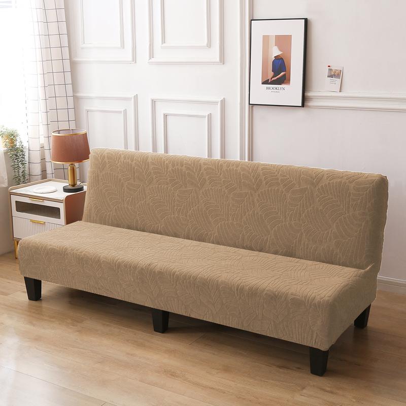 LANMOLIFE Stretch Futon Slipcover Armless Sofa Cover Furniture Protector Without Armrests Slipcover Soft