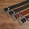 Belt Men's Thick Thick Stainless Steel Buckle Genuine Leather Pure Cowhide Retro and Fashion All-Matching Youth Jeans Belt