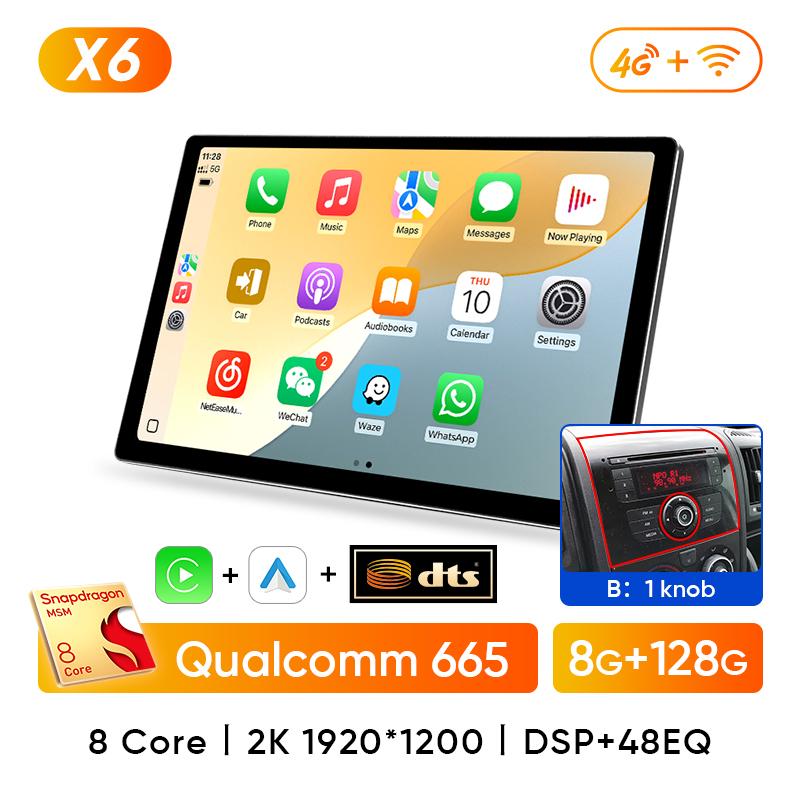 Ainavi 13.1" автомобильное радио для Fiat Ducato Citroen Jumper Peugeot Boxer Dodge Ram 2500 Wireless Carplay Android Auto Car Multimedia