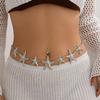 Vintage Metal Bikini Belly Belt Starfish Petal Flower Womans Belt Punk Waist Chain  Summer Beach
