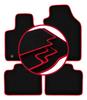 Велюровые коврики с красной окантовкой для: Lancia Ypsilon III хэтчбек (2011-)