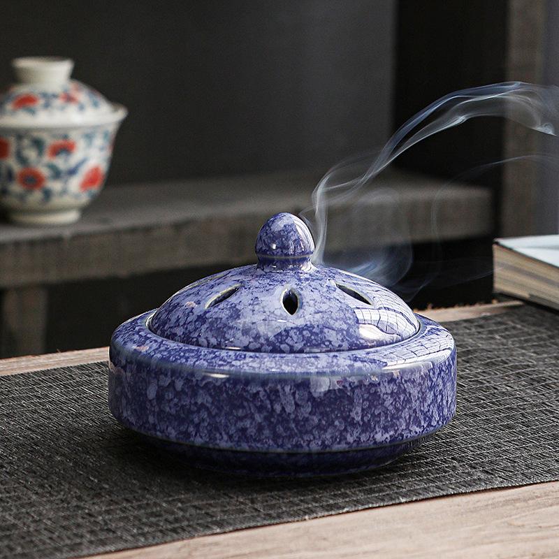1PC Cloisonne Aromatherapy Burner Retro Oil Burner Elegant Aromatherapy Diffuser Perfect for Yoga Ceramic Vintage