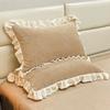 Lace  Thickened Milk Velvet Pillow Case Pair   Cozy Skin-friendly Dual-sided Pillowcase Single Person Pillow