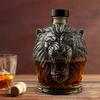 280ml Whiskey Decanter with Leak-Proof Seal Stopper Lion Design Large Capacity Glass Decanter Red Wine Decanter