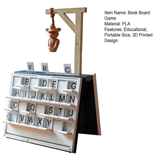 3D-печатная настольная игра Книга Виселица Четыре в ряд Морской бой Шахматная игра Подростки Взрослые Портативная Образовательная Складная Книга-игра Стратегическая игра