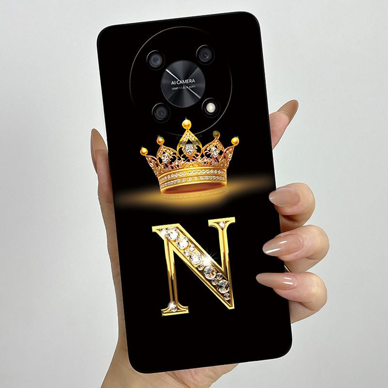 Для Huawei Nova Y90 (CTR-LX2) / Nova Y91 (STG-LX1) Модный Чехол для Телефона с Инициалами для Пары, Мягкий Силиконовый TPU Защитный Чехол