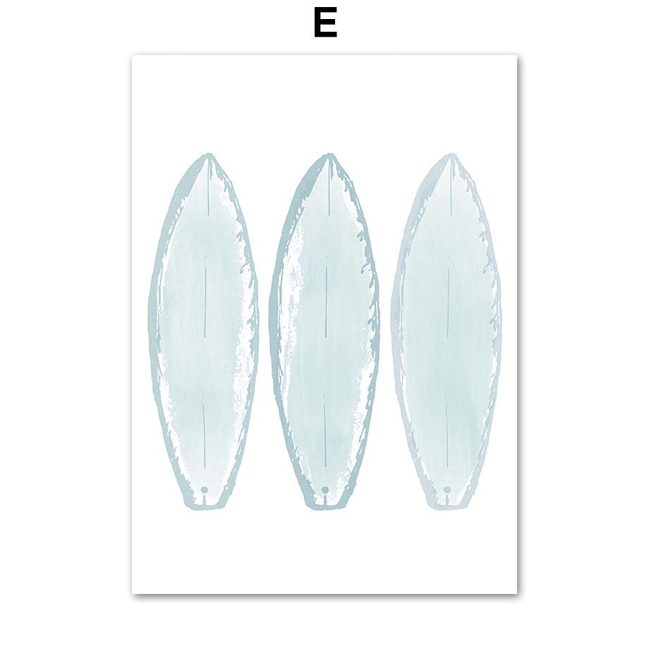 Парусная лодка Доска для серфинга Монстера Пальма Маяк Плакаты и принты Картина на холсте Настенные художественные картины Гостиная Домашний декор