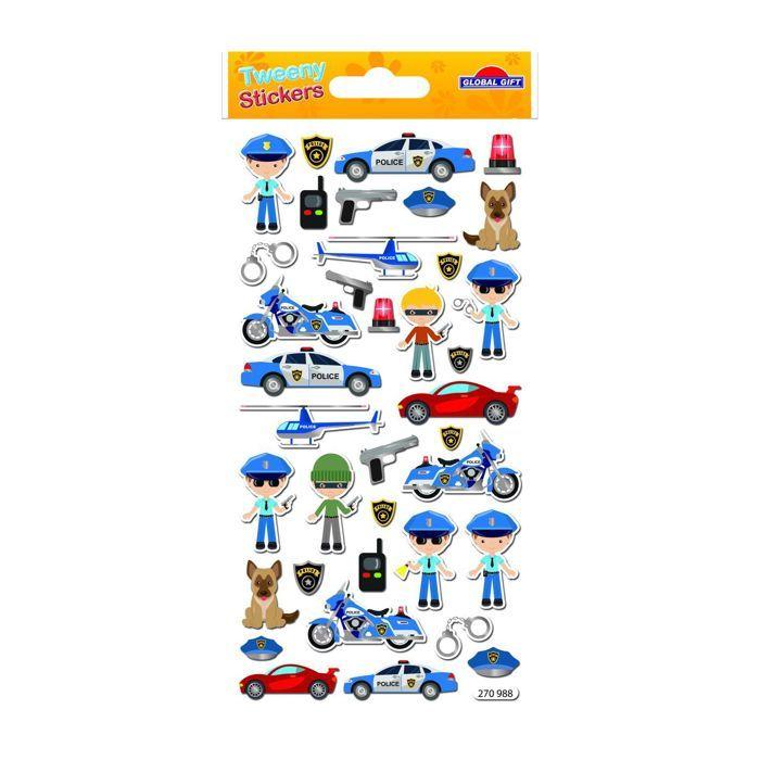 Autocollants réutilisables - Relief 3D - Police