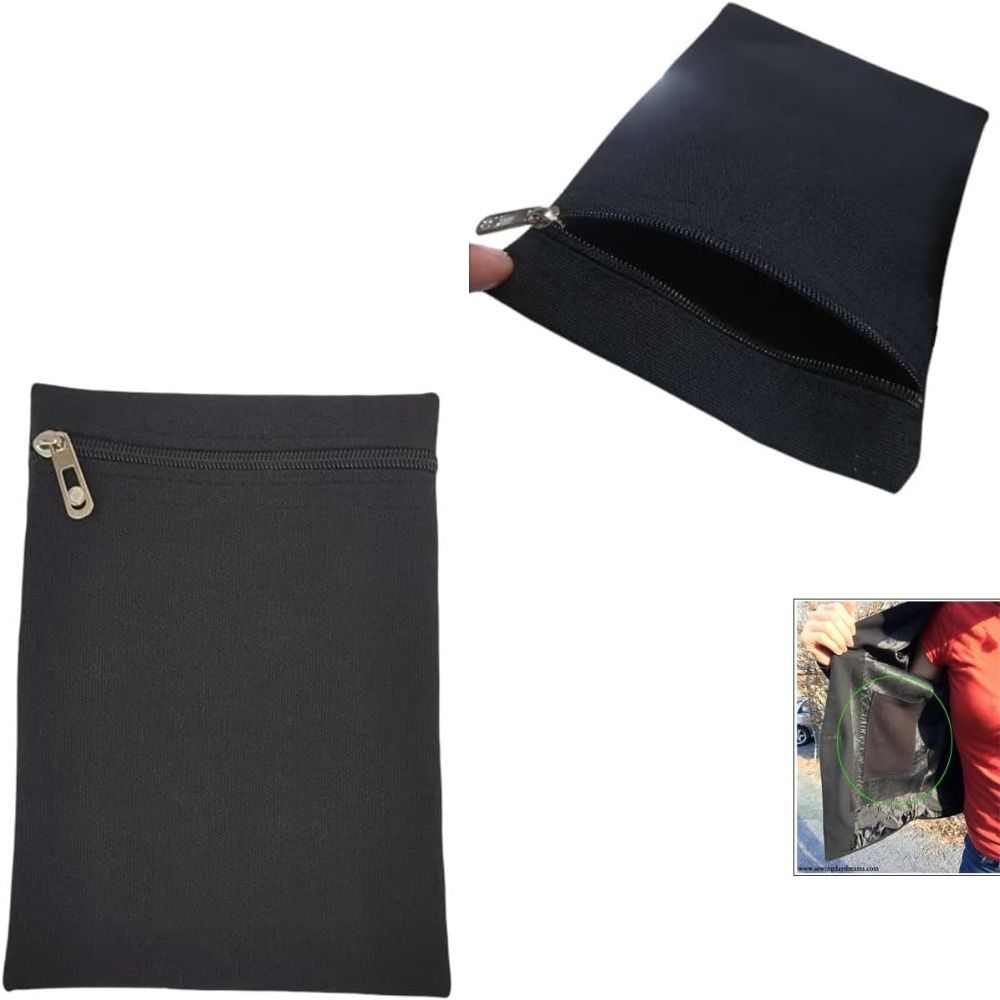 С молнией Пришиваемый Боковой Скрытый Карман Полиэстер Внутренние Карманы Новый Дорожный Кошелек Чехол