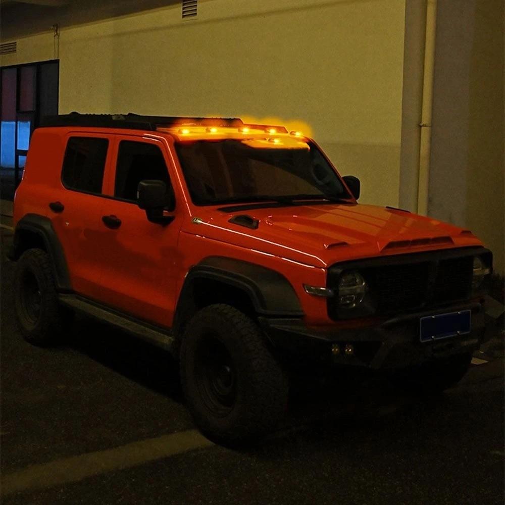 RGB Solar LED Flash Light Waterproof Roof LED Navigation Light Roof Strobe Lights Vehicle Safety