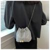 Bucket Bag Korean Version Western Style Chain Shoulder Crossbody, Armpit Water Drill Drawstring Bag