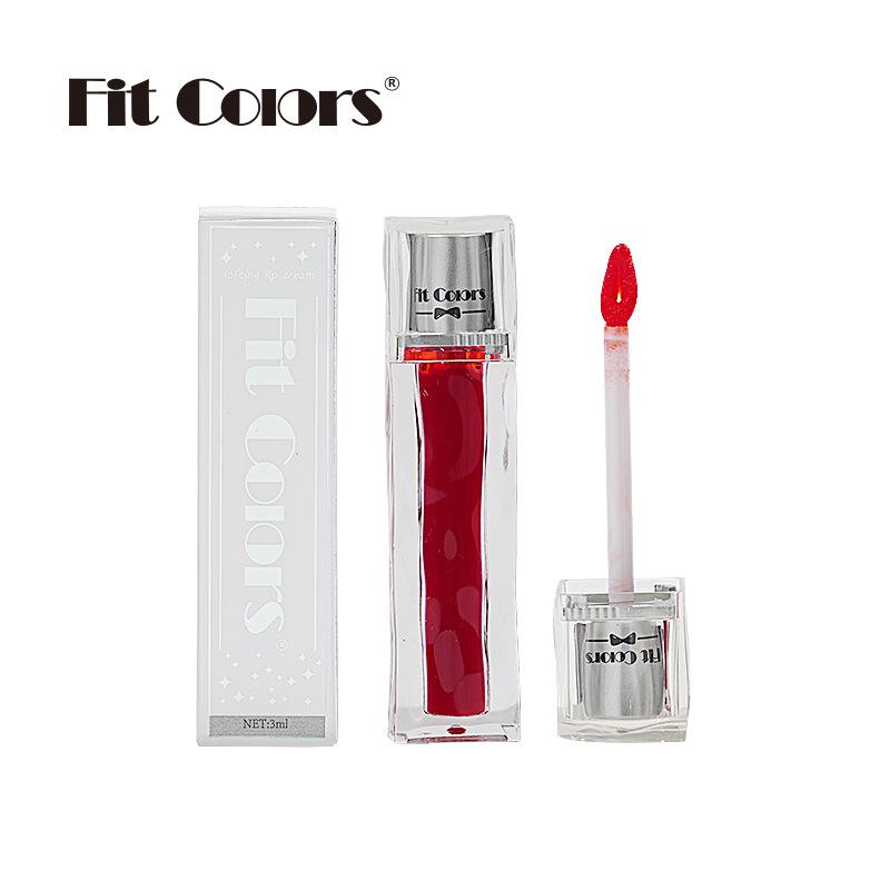 Подходящие цвета Прозрачное зеркало Водяной свет Глазурь для губ Кубики льда прозрачные и увлажненные и белые, губная помада Красная вода