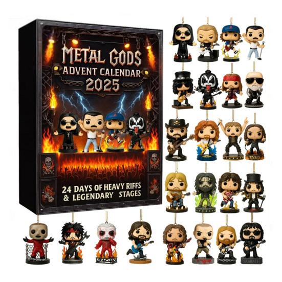 Legends of Rock Metal Advent Calendar 2025 24-Day Countdown Box with Musical Character Collectibles