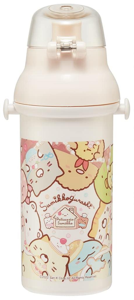 Бутылка для воды Skater Sumikkogurashi Okaiyasan 480 мл, антибактериальная, пластиковая, для девочек, сделано в Японии, детская PSB5SANAG-A