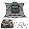 SANLIKE Cargo Net, Highly Elastic Truck Bed Cargo Mesh Organizer, Car Luggage Net, Roof Carrier, Touring Net, Hooks Included (Double Layer, 120*120cm)