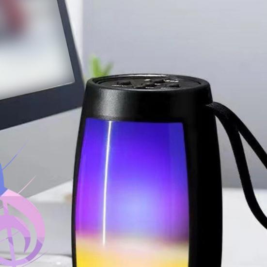 Мини беспроводной Bluetooth-совместимый динамик с цветной светодиодной подсветкой, поддержка USB-диска, TF-карты, перезаряжаемый портативный громкоговоритель
