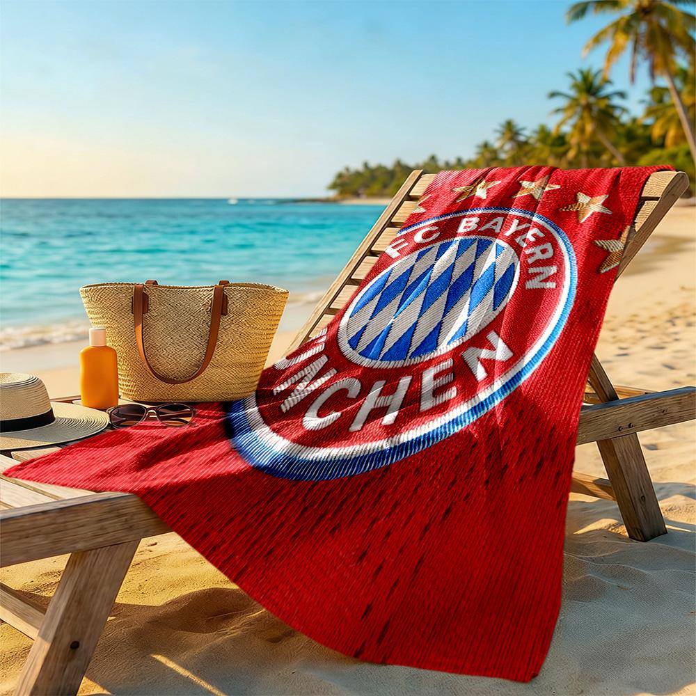 Bayern Munich Beach Towel Quick-Dry Soft Microfiber Comfortable Lightweight Perfect for Traveling Yoga Camping and Swimming