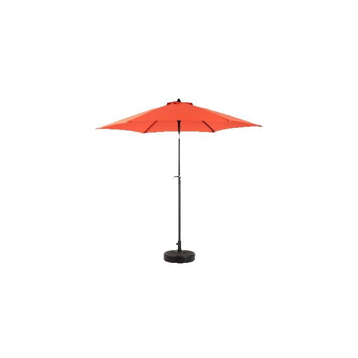 Parasol Extérieur Rectangulaire Double Face De 2,7 M Avec Manivelle (orange) (sans Pied)