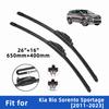 Wiper Blades for Kia Rio Sorento Sportage 2011-2023 Front Double Rubber Strip Wiper Blade Windshield Brushes Windscreen Window Accessories