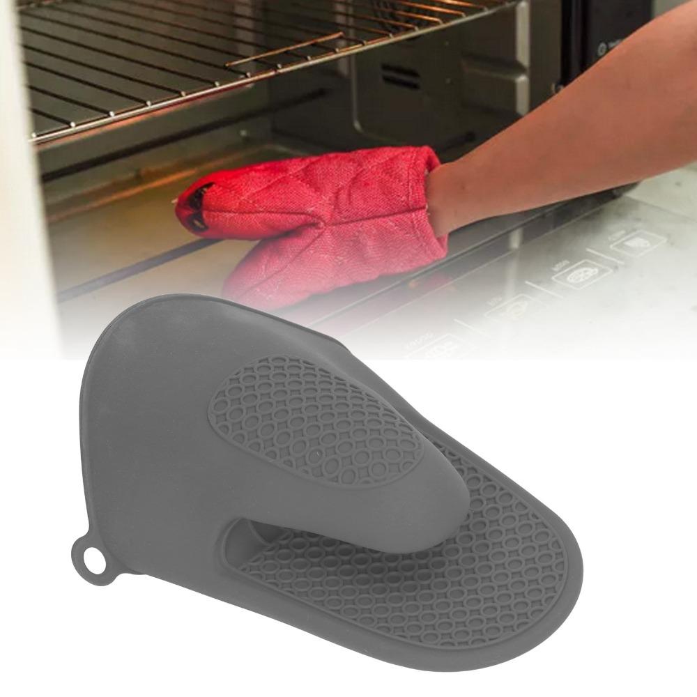 2 PCS Grey Oven Gloves Silicone Cooking Pinch Mitts Heat Resistant Silicone Oven Mitts Kitchen