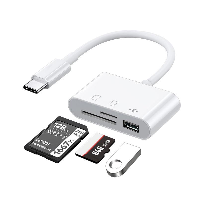 Адаптер Type-C TF CF Устройство чтения карт памяти SD OTG Writer Compact Flash USB-C для iPad Pro Huawei для Macbook Устройство чтения карт памяти USB Type C