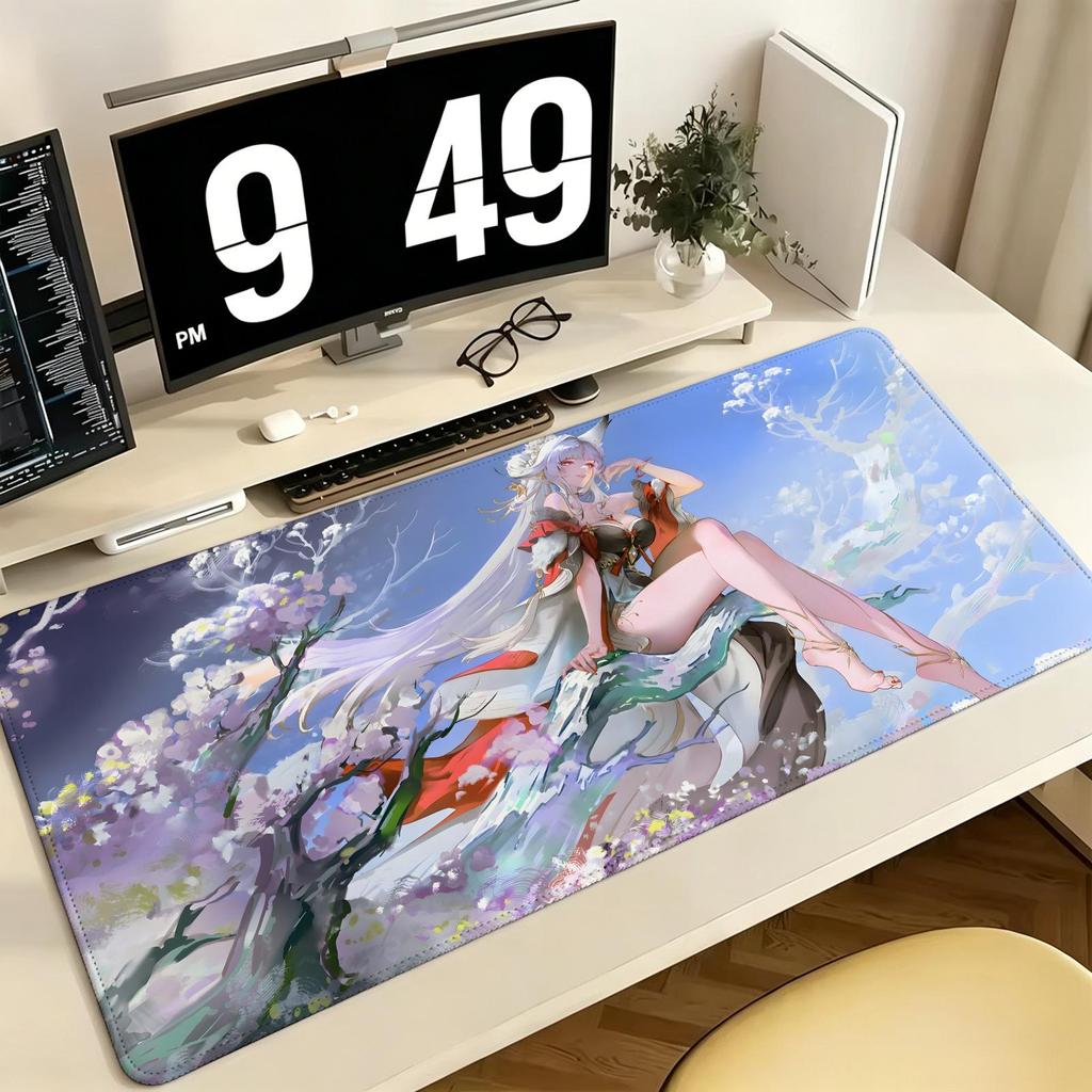 Wuthering Waves Hsin Pro ESports Xxl Gaming Mousepad Extra Large NonSlip Stitched Edge Keyboard Laptop Desk Mat For Pc Gamer