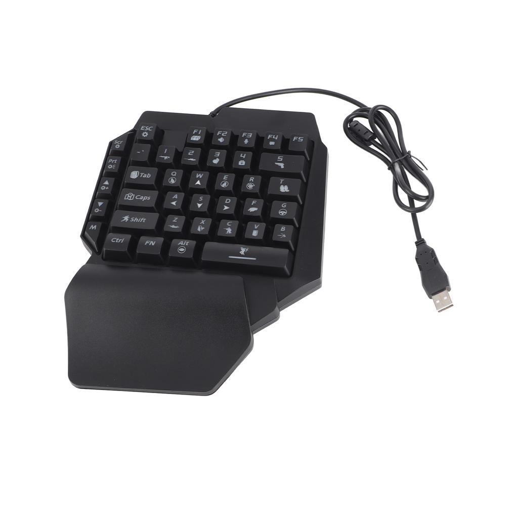 Портативная мини-клавиатура для игр, мышь, USB, RGB, подставка для запястья, полурука, 35 клавиш, клавиатура, мышь с конвертером