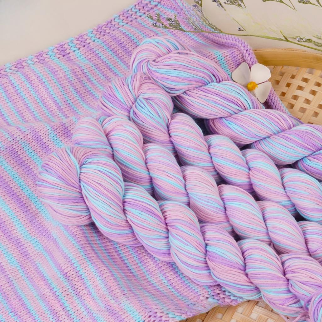4-Pack Cotton Yarn 200g (4x50g ) Breathable Soft Woven Thread for Knitting Crochet Mixed Colors Lightweight for Sweaters Yarns