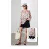Silk Shirt Women's Spring/summer Loose Micro-permeable Smooth Printing Two-piece 100% Mulberry Silk Blouse