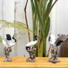 Cartoon Fairy Crane Figurine Mini Crane Resin Ornament Holiday Gift Crane Garden Statue  Bedroom