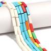 Натуральные бирюзовые бусины 4x13 мм Прямоугольные Квадратные Свободные камни Бусины Для DIY Изготовления украшений Ручная работа Ожерелья Браслеты Аксессуары